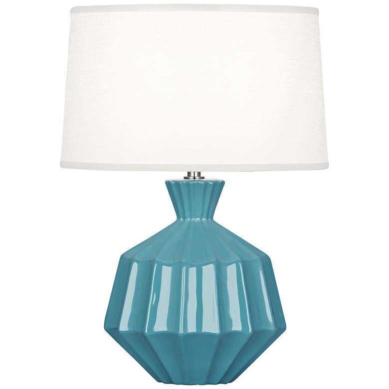 Image 1 Robert Abbey Orion 17 3/4" High Modern Steel Blue Ceramic Accent Lamp