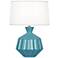 Robert Abbey Orion 17 3/4" High Modern Steel Blue Ceramic Accent Lamp