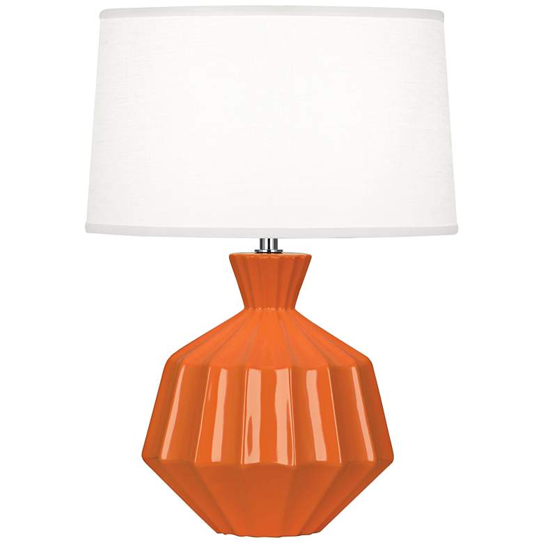 Image 2 Robert Abbey Orion 17 3/4" High Pumpkin Ceramic Accent Lamp