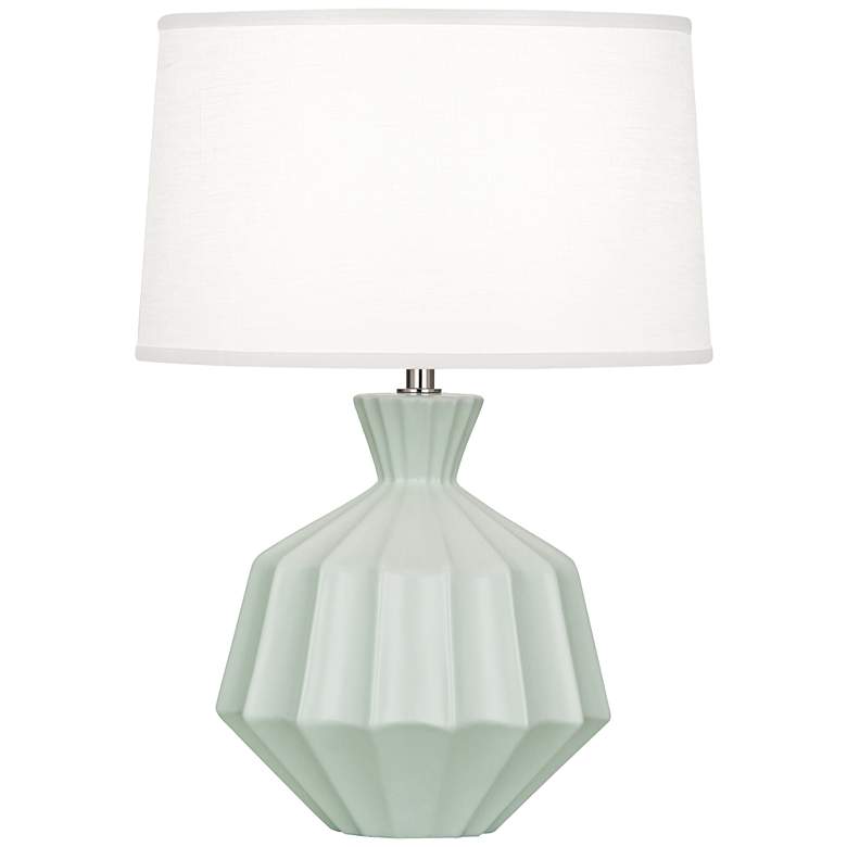 Image 1 Robert Abbey Orion 17 3/4 inch Matte Celadon Ceramic Accent Lamp