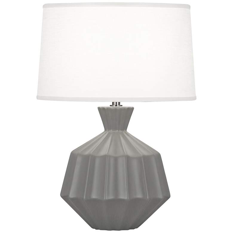 Image 1 Robert Abbey Orion 17 3/4" Matte Gray Accent Table Lamp