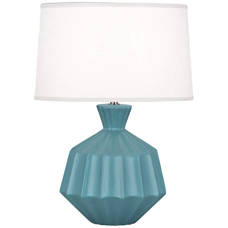 Image 1 Robert Abbey Orion 17 3/4 inch Matte Steel Blue Accent Lamp