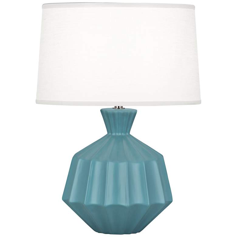 Image 1 Robert Abbey Orion 17 3/4" Matte Steel Blue Accent Lamp