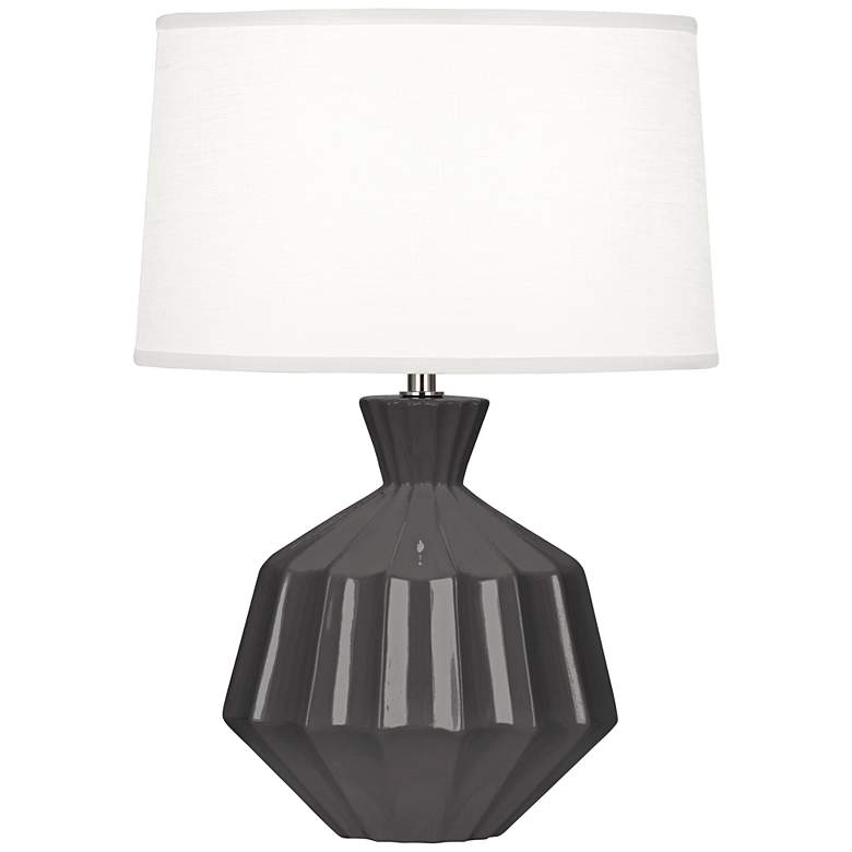 Image 1 Robert Abbey Orion 17 3/4" Modern Ash Black Ceramic Accent Lamp