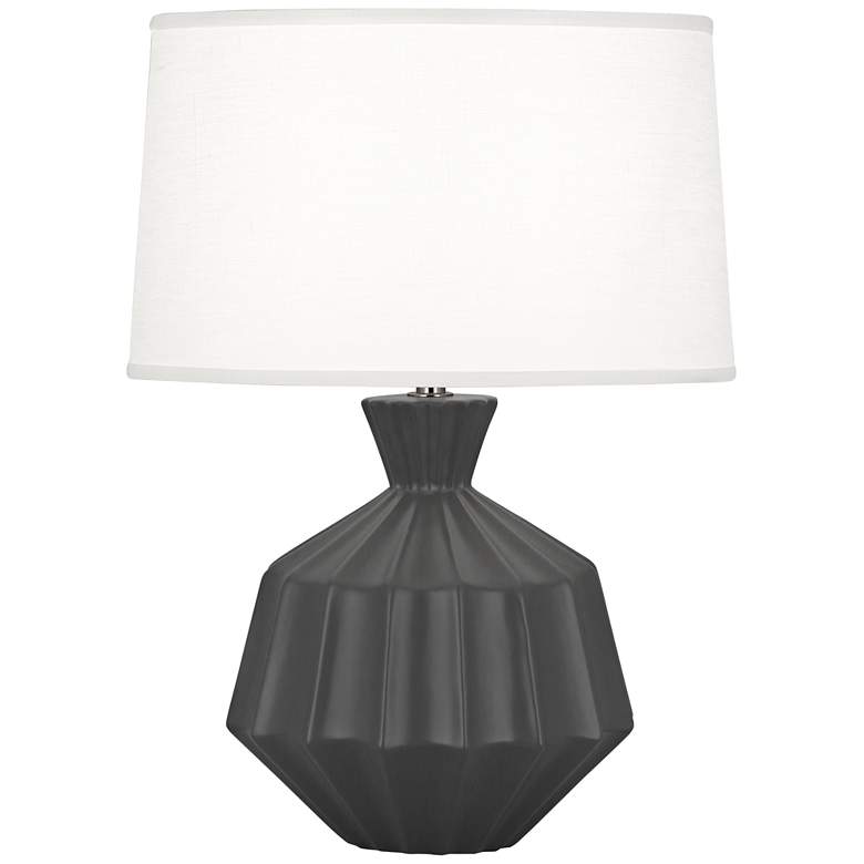 Image 1 Robert Abbey Orion 17 3/4" Modern Matte Ash Black Ceramic Lamp