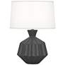 Robert Abbey Orion 17 3/4" Modern Matte Ash Black Ceramic Lamp