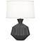 Robert Abbey Orion 17 3/4" Modern Matte Ash Black Ceramic Lamp