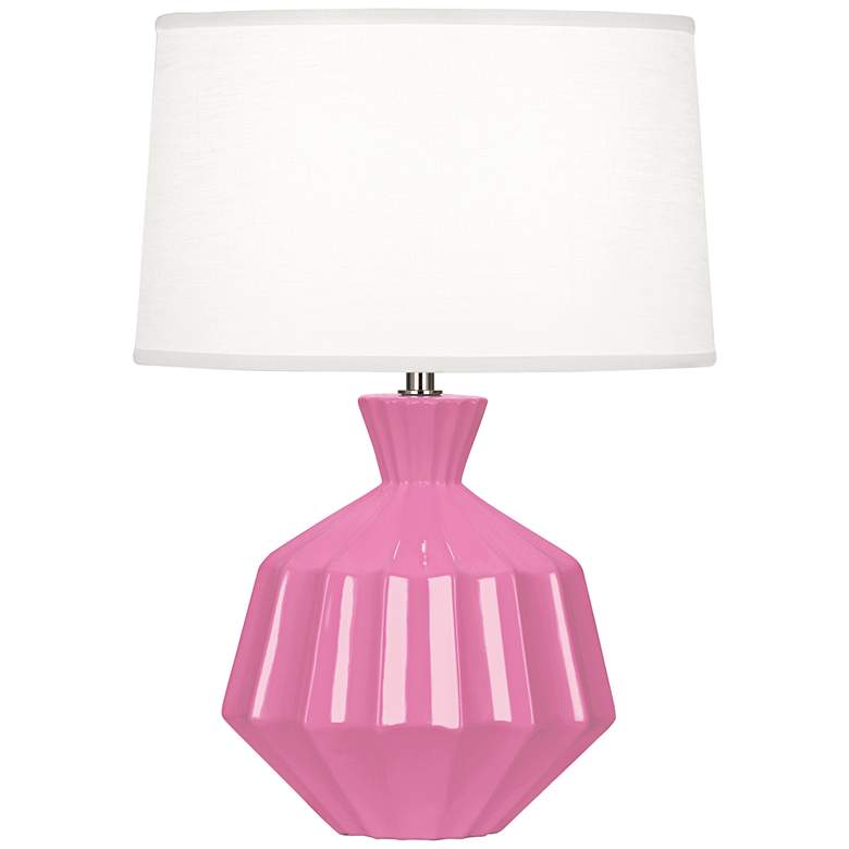 Image 1 Robert Abbey Orion 17 3/4 inch Pink Ceramic Accent Lamp