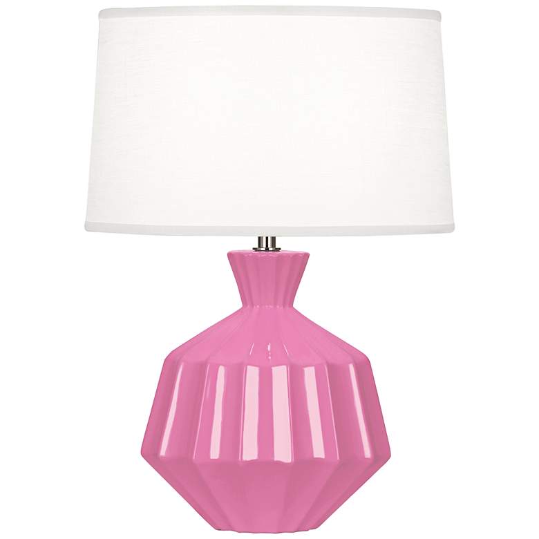 Image 1 Robert Abbey Orion 17 3/4" Pink Ceramic Accent Lamp