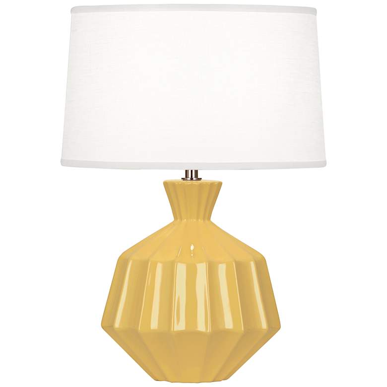 Image 2 Robert Abbey Orion 17 3/4" Sunset Yellow Ceramic Accent Lamp