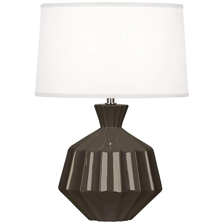 Image 1 Robert Abbey Orion 17 3/4"H Brown Tea Ceramic Accent Lamp