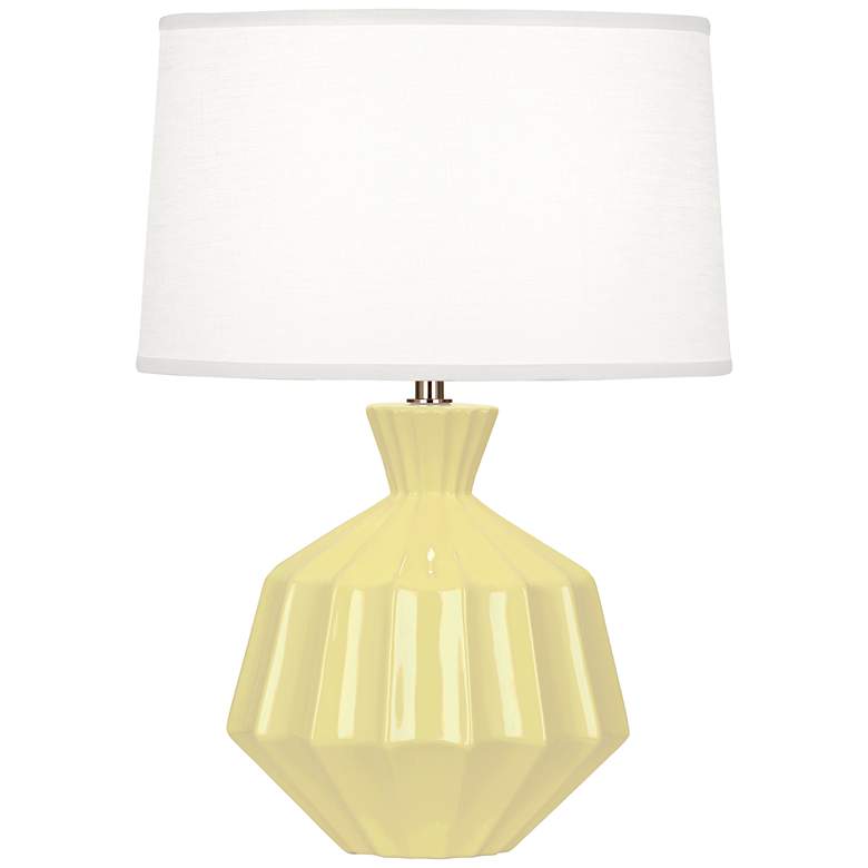 Image 1 Robert Abbey Orion 17 3/4"H Butter Yellow Ceramic Lamp
