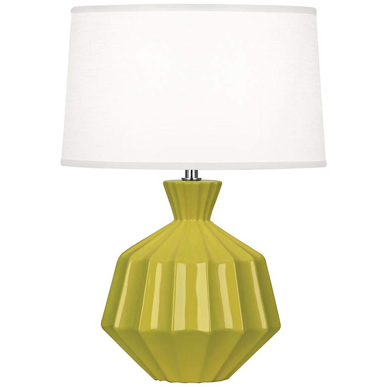 Image 1 Robert Abbey Orion 17 3/4 inchH Citron Ceramic Accent Lamp