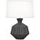 Robert Abbey Orion 17 3/4"H Matte Ash Black Ceramic Lamp