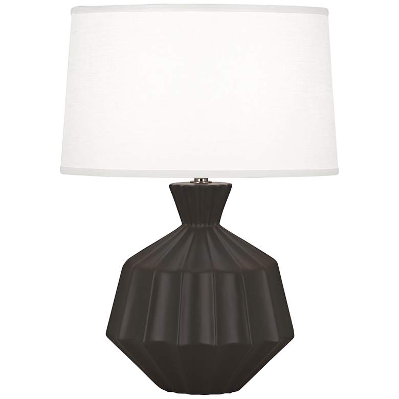 Image 1 Robert Abbey Orion 17 3/4 inchH Matte Coffee Ceramic Accent Lamp