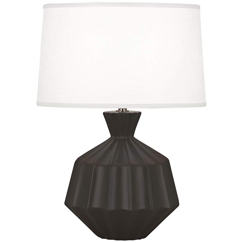Image 1 Robert Abbey Orion 17 3/4"H Matte Coffee Ceramic Accent Lamp