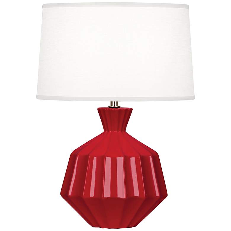 Image 1 Robert Abbey Orion 17 3/4"H Ruby Red Ceramic Accent Lamp