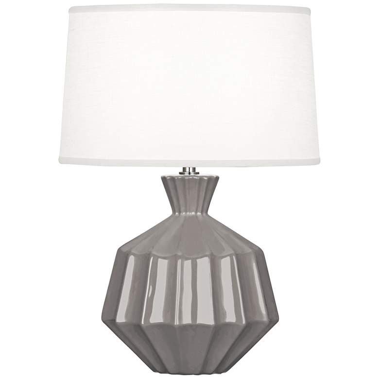 Image 1 Robert Abbey Orion 17 3/4 inchH Smokey Taupe Ceramic Accent Lamp