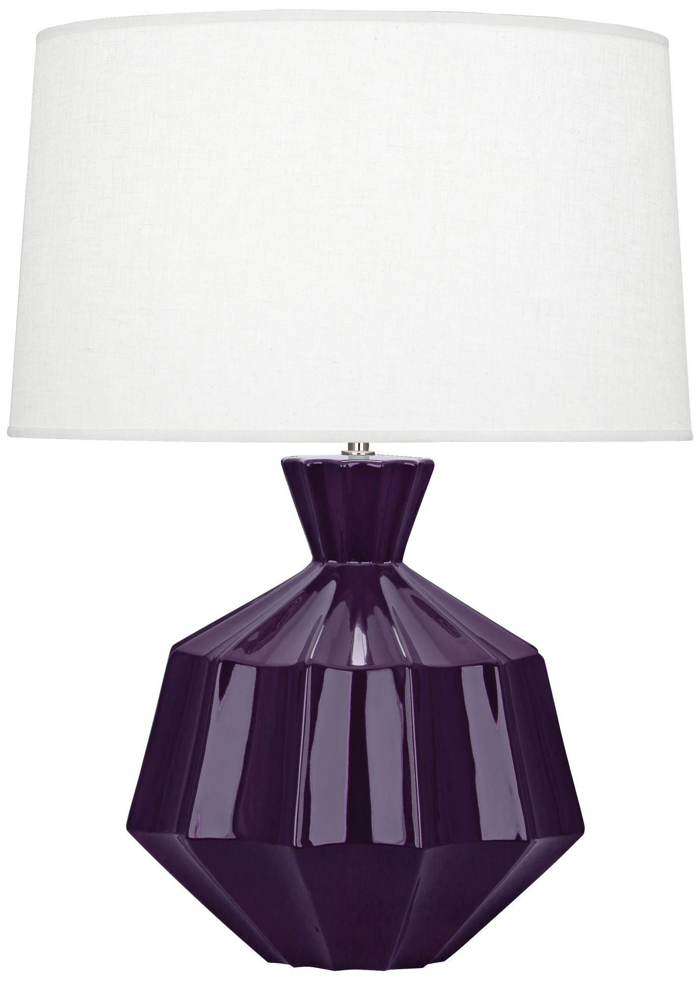 purple ceramic lamp