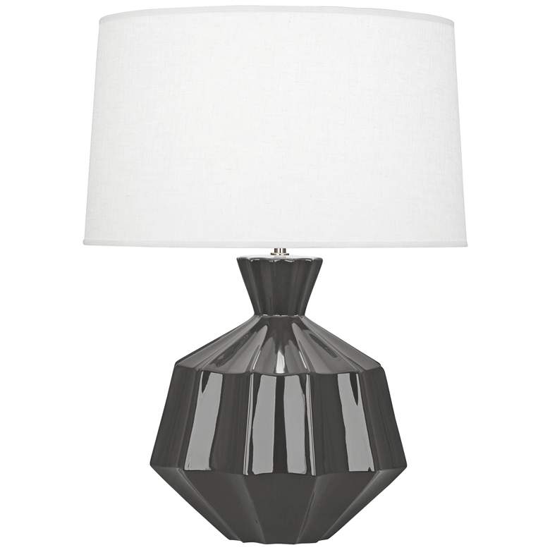 Image 1 Robert Abbey Orion 27 inch Ash Gray Ceramic Table Lamp
