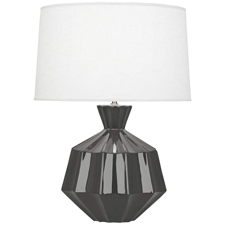 Image 1 Robert Abbey Orion 27" Ash Gray Ceramic Table Lamp