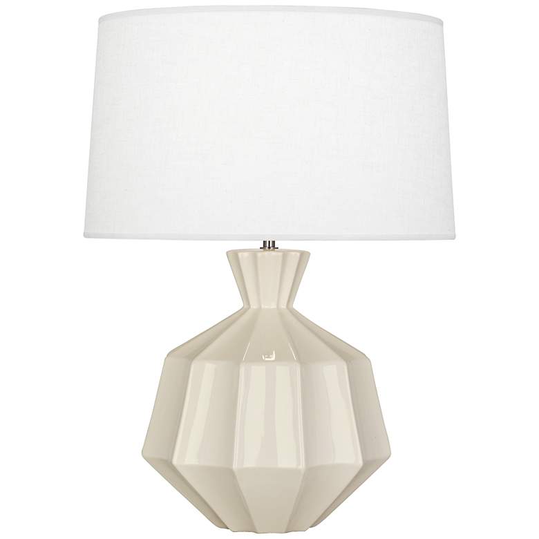 Image 1 Robert Abbey Orion 27" Bone White Ceramic Table Lamp