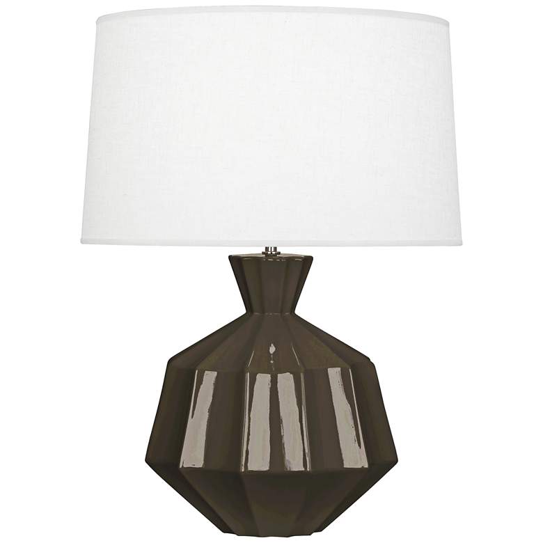 Image 1 Robert Abbey Orion 27" Brown Tea Ceramic Table Lamp