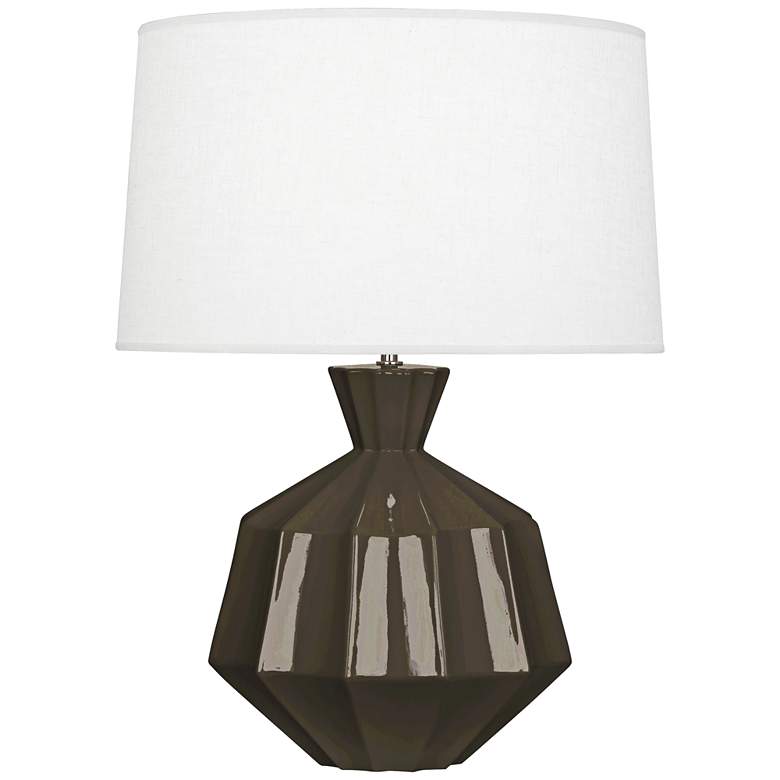 Image 1 Robert Abbey Orion 27 inch Brown Tea Ceramic Table Lamp