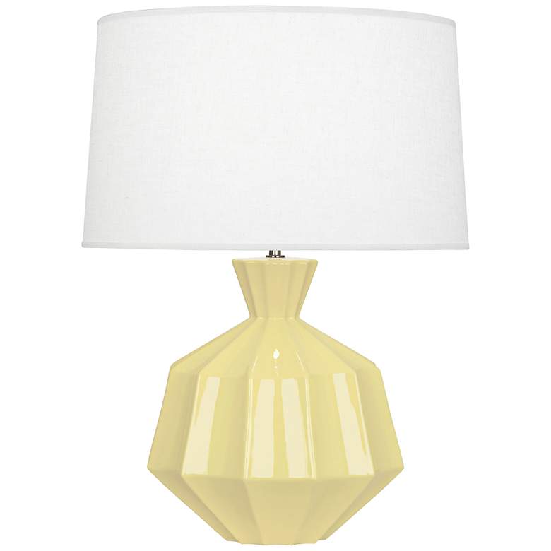 Robert Abbey Orion 27&quot; Butter Yellow Ceramic Table Lamp