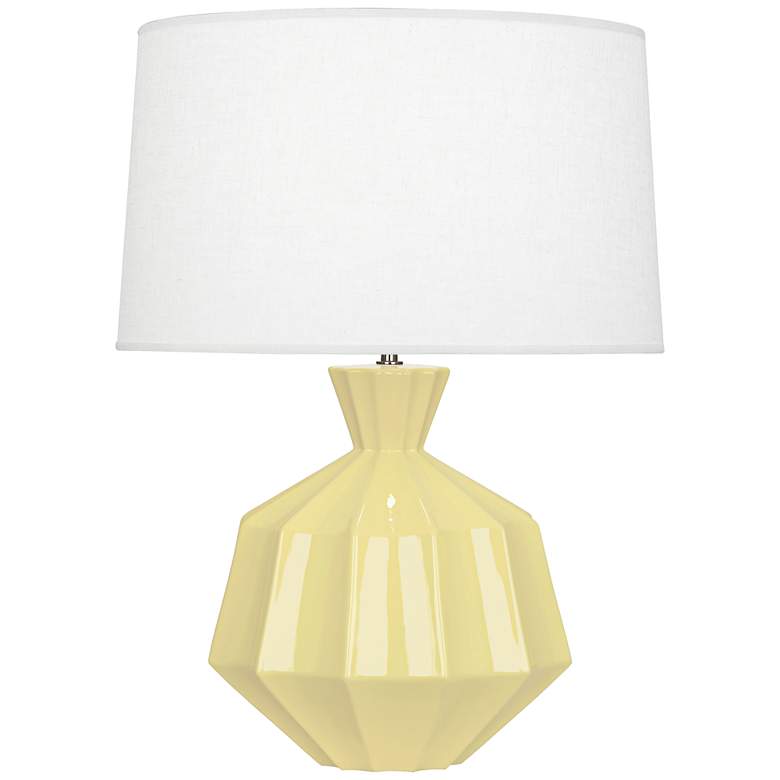 Image 1 Robert Abbey Orion 27" Butter Yellow Ceramic Table Lamp