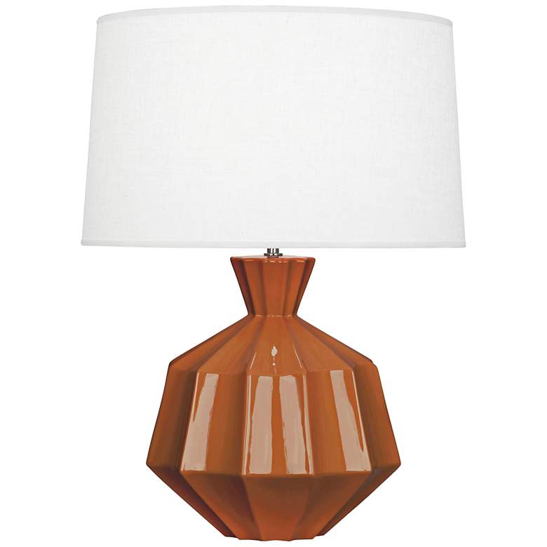 Image 1 Robert Abbey Orion 27 inch Cinnamon Brown Ceramic Table Lamp