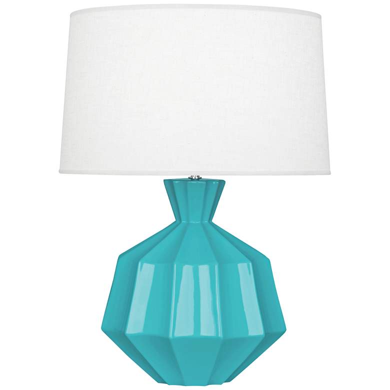 Image 1 Robert Abbey Orion 27 inch Egg Blue Ceramic Table Lamp