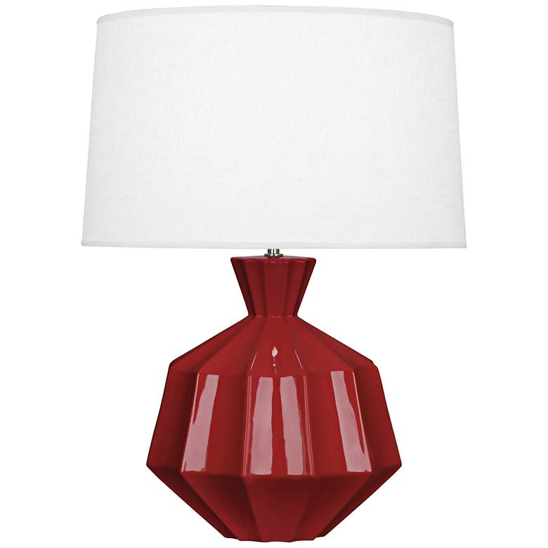 Image 1 Robert Abbey Orion 27 inch High Oxblood Red Ceramic Table Lamp