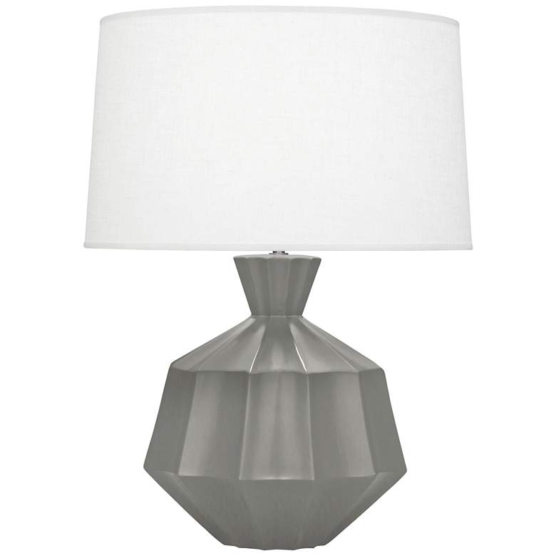 Image 1 Robert Abbey Orion 27" Matte Gray Taupe Ceramic Table Lamp