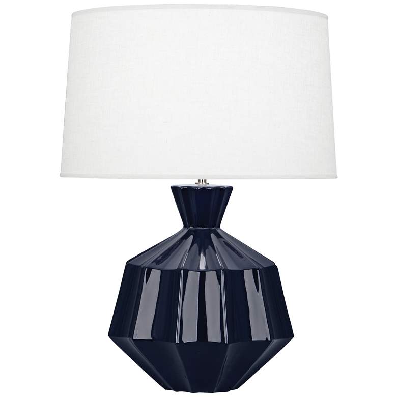 Image 1 Robert Abbey Orion 27 inch Midnight Blue Ceramic Table Lamp