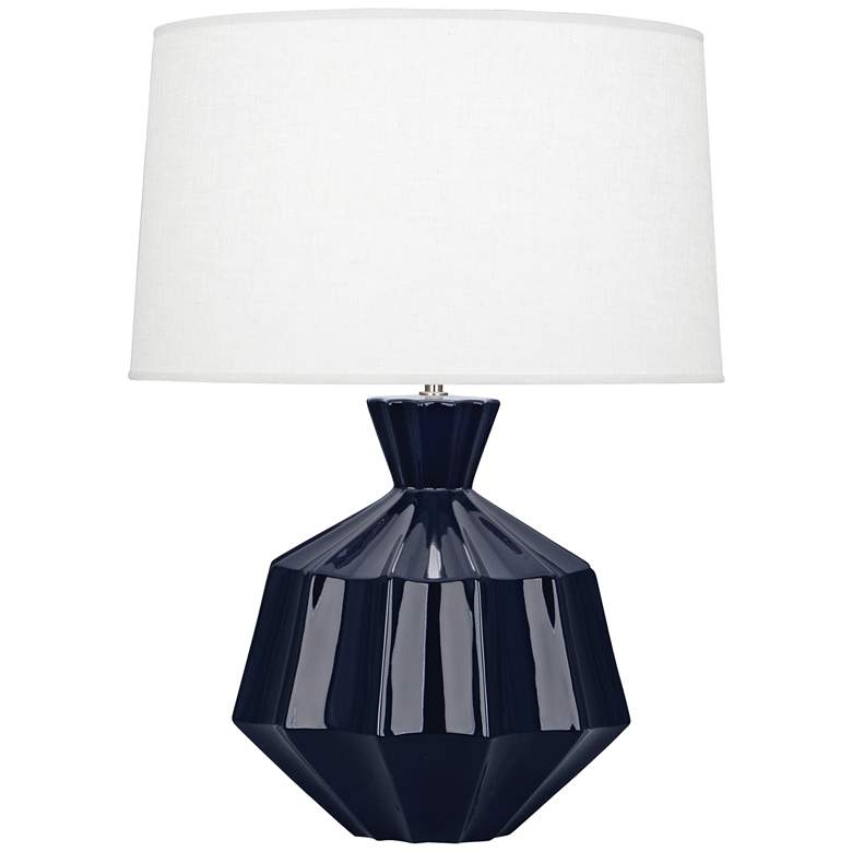 Image 1 Robert Abbey Orion 27" Midnight Blue Ceramic Table Lamp