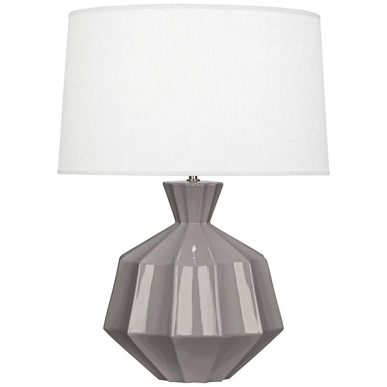 Image 1 Robert Abbey Orion 27 inch Smokey Taupe Ceramic Table Lamp