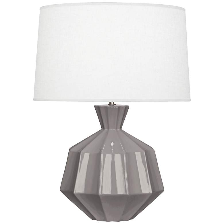 Image 1 Robert Abbey Orion 27" Smokey Taupe Ceramic Table Lamp