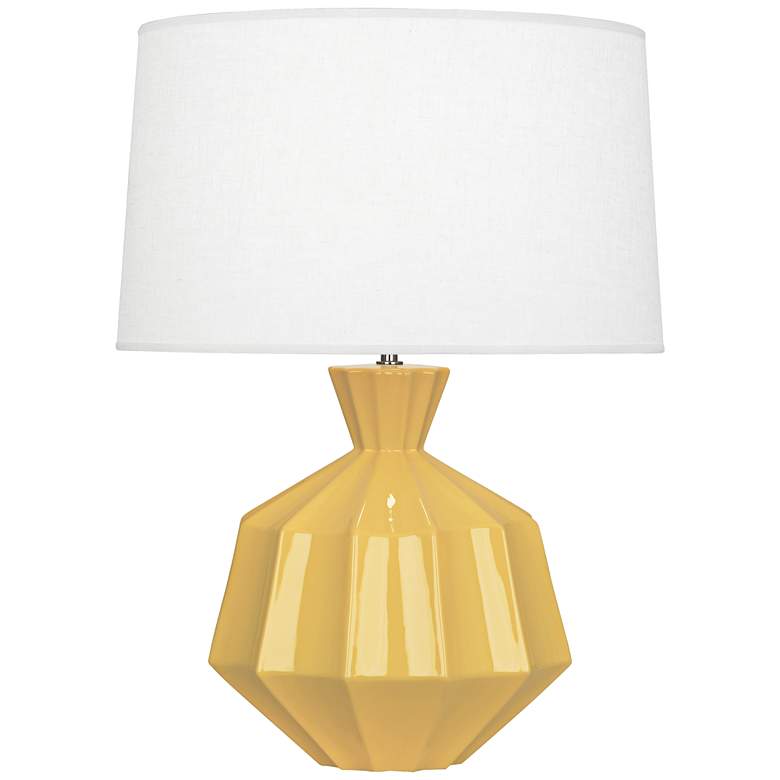 Image 1 Robert Abbey Orion 27" Sunset Yellow Ceramic Table Lamp
