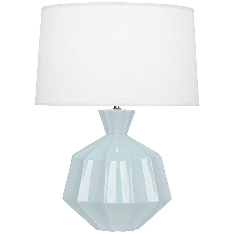 Image 1 Robert Abbey Orion Baby Blue Ceramic Table Lamp