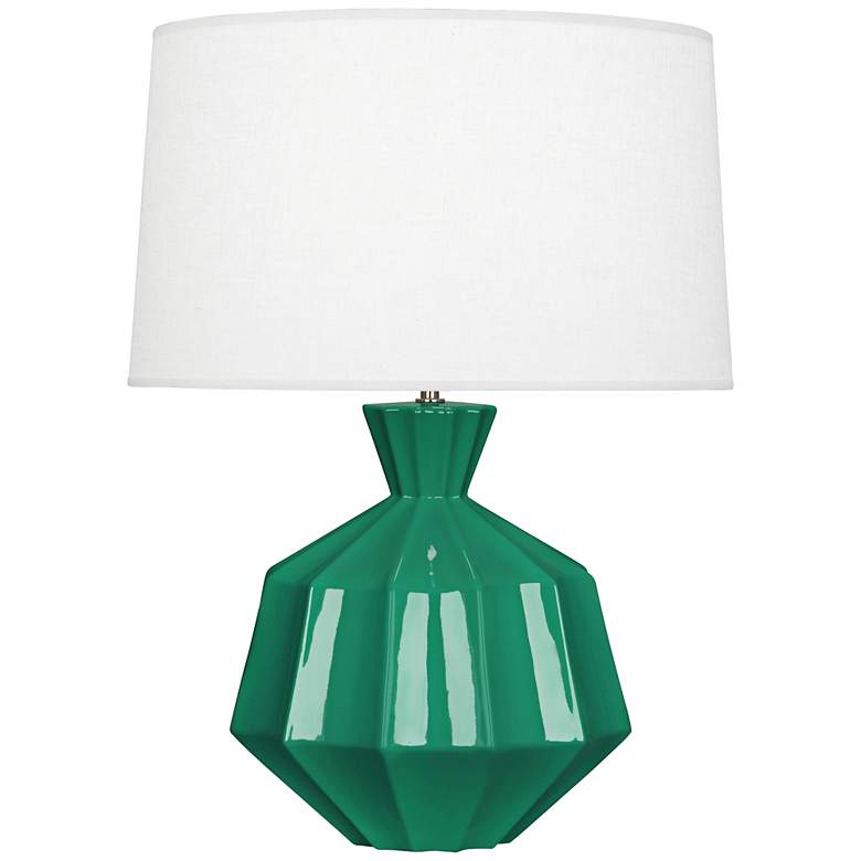 Image 1 Robert Abbey Orion Emerald Green Ceramic Table Lamp