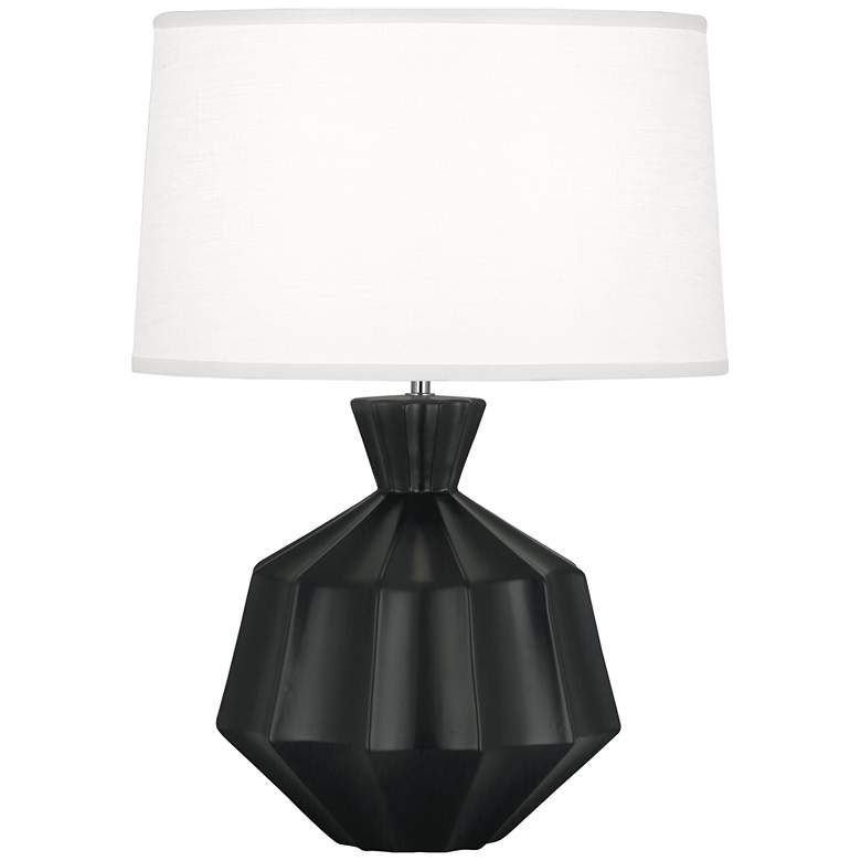 Image 1 Robert Abbey, Orion, Matte Obsidian Glazed Ceramic, Table Lamp