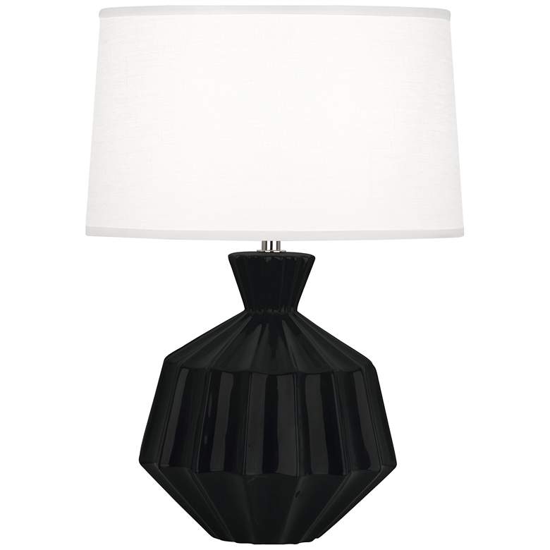 Image 1 Robert Abbey, Orion, Obsidian Glazed Ceramic, Accent Lamp