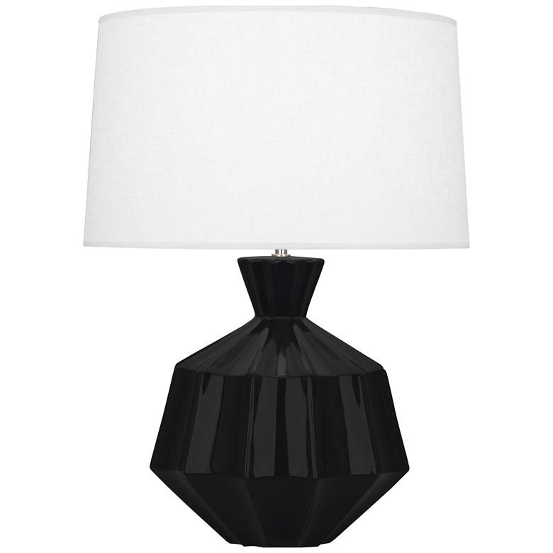 Image 1 Robert Abbey, Orion, Obsidian Glazed Ceramic, Table Lamp