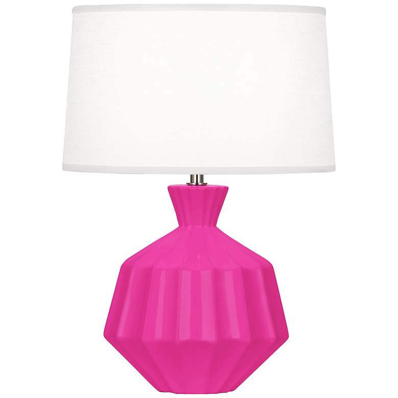 Image 1 Robert Abbey, Orion, Razzle Rose Glazed Ceramic, Accent Lamp