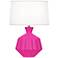 Robert Abbey, Orion, Razzle Rose Glazed Ceramic, Accent Lamp