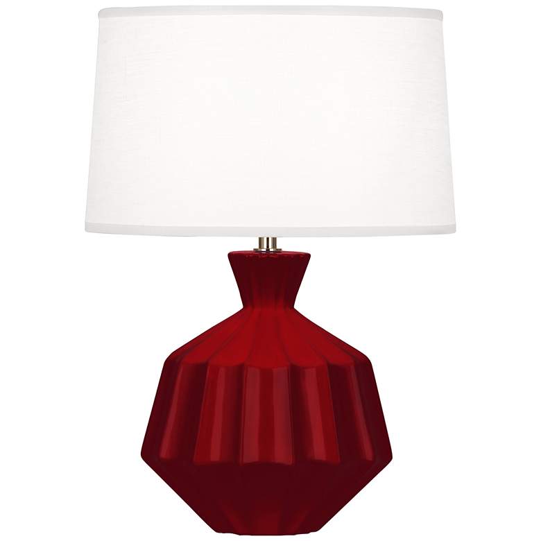 Image 1 Robert Abbey, Orion, Sangria Glazed Ceramic, Accent Lamp