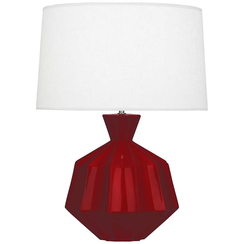 Image 1 Robert Abbey, Orion, Sangria Glazed Ceramic, Table Lamp