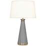 1_Robert Abbey Pearl 29 1/2" White Shade Smokey Taupe Table Lamp