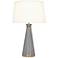 Robert Abbey Pearl 29 1/2" White Shade Smokey Taupe Table Lamp